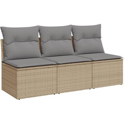 vidaXL Gartensofa - Langlebiges Rattan, Wasserfeste Aufbewahrung, Modulares Design vidaXL Gartensofa - Langlebiges Rattan, Wasserfeste Aufbewahrung, Modulares Design