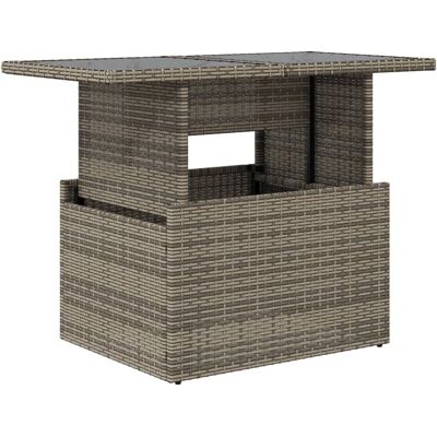 VidaXL Tuin Tafel met Glazen Blad 100x55x73cm - Tuinmeubelen VidaXL Tuin Tafel met Glazen Blad 100x55x73cm - Tuinmeubelen