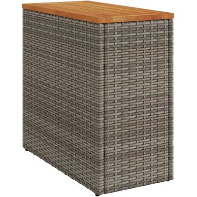 vidaXL Gartentisch mit Glasplatte Grau Poly Rattan vidaXL Gartentisch mit Glasplatte Grau Poly Rattan