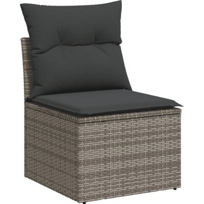 vidaXL Gartensofa mit Kissen - Grau - Outdoor Möbel vidaXL Gartensofa mit Kissen - Grau - Outdoor Möbel