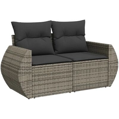 Vidaxl Tuinbank Grijs 2-Zits Rattan - Tuinmeubilair Vidaxl Tuinbank Grijs 2-Zits Rattan - Tuinmeubilair