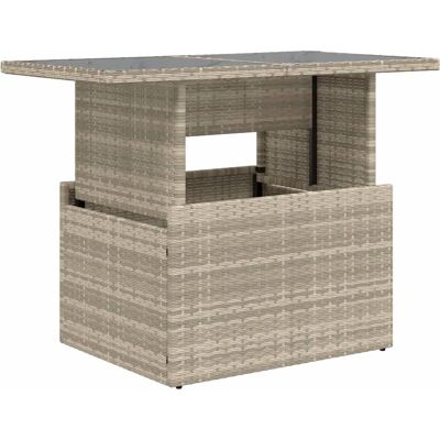 vidaXL tuintafel - Tuin Tafel met Glazen Blad - Buitenmeubilair vidaXL tuintafel - Tuin Tafel met Glazen Blad - Buitenmeubilair