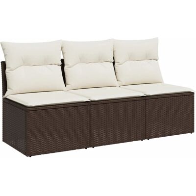 vidaXL Gartensofa Mit Kissen - Braun - Gartenmöbel vidaXL Gartensofa Mit Kissen - Braun - Gartenmöbel
