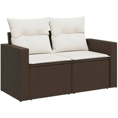 vidaXL Gartensofa mit Stauraum 2-Sitzer Braun vidaXL Gartensofa mit Stauraum 2-Sitzer Braun