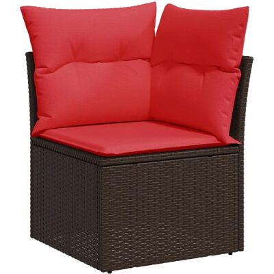 vidaXL Canapé d'angle de jardin - Poly Rattan - Marron - Canapé d'angle de jardin - Publicité vidaXL Canapé d'angle de jardin - Poly Rattan - Marron - Canapé d'angle de jardin - Publicité