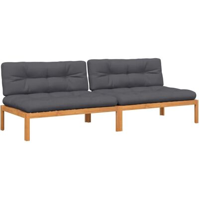 VidaXL Garten-Sofagarnitur - Langlebiges Akazienholz, Modulär VidaXL Garten-Sofagarnitur - Langlebiges Akazienholz, Modulär