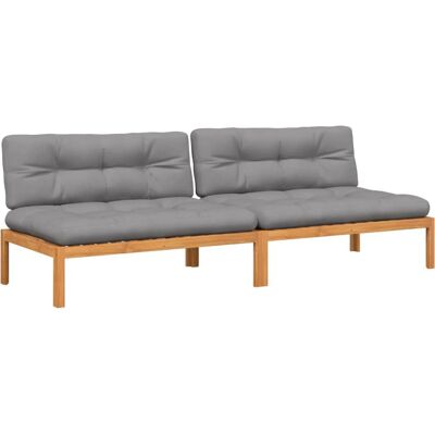 vidaXL 3209482 Brązowa sofa ogrodowa z poduszkami - Sofa ogrodowa vidaXL 3209482 Brązowa sofa ogrodowa z poduszkami - Sofa ogrodowa