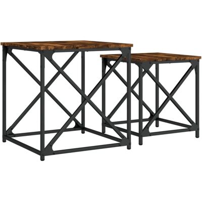 vidaXL 838945 Couchtisch - Rauchfichte - Industrieller Stil vidaXL 838945 Couchtisch - Rauchfichte - Industrieller Stil