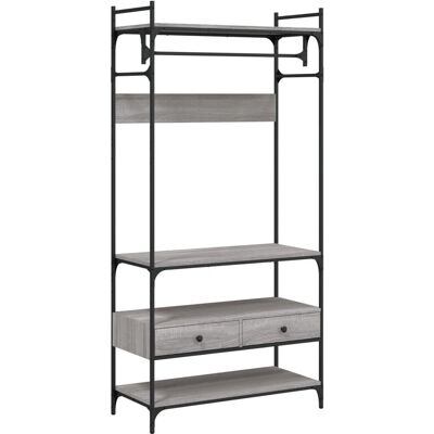 vidaXL Grau Sonoma Kleiderschrank mit Schubladen - Kleiderschrank vidaXL Grau Sonoma Kleiderschrank mit Schubladen - Kleiderschrank