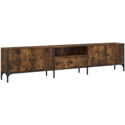 vidaXL TV-kast met lade - Gerookte Eik - 200x25x44 cm vidaXL TV-kast met lade - Gerookte Eik - 200x25x44 cm
