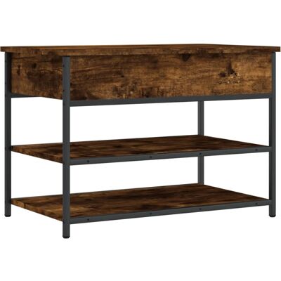vidaXL Rookeiken Schoenenbank - Hal of Woonkamer - 70x42.5x50 cm vidaXL Rookeiken Schoenenbank - Hal of Woonkamer - 70x42.5x50 cm