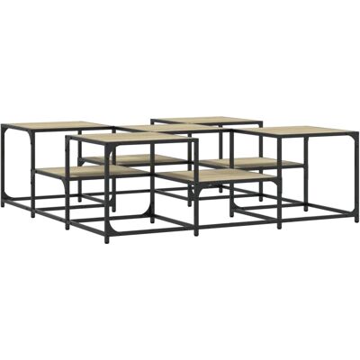 vidaXL Couchtisch Sonoma Eiche 121x121x40 cm - Holzwerkstoff vidaXL Couchtisch Sonoma Eiche 121x121x40 cm - Holzwerkstoff