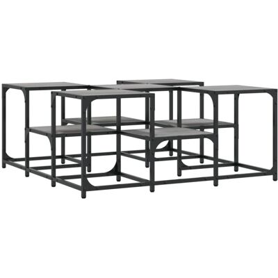 vidaXL Graues Sonoma Couchtisch - 91x91x40 cm - Holzwerkstoff vidaXL Graues Sonoma Couchtisch - 91x91x40 cm - Holzwerkstoff