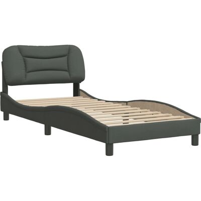 vidaXL 3207738 Bettgestell Dunkelgrau - Bettgestell mit Kopfteil vidaXL 3207738 Bettgestell Dunkelgrau - Bettgestell mit Kopfteil