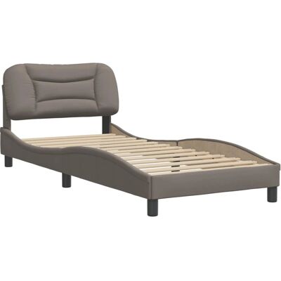 VidaXL 3207741 Bettgestell - Taupe, 90x190 cm, modernes Design VidaXL 3207741 Bettgestell - Taupe, 90x190 cm, modernes Design