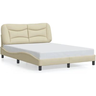 VidaXL Bettgestell mit Kopfteil - Langlebiger Polyester Modernes Wellen Design VidaXL Bettgestell mit Kopfteil - Langlebiger Polyester Modernes Wellen Design