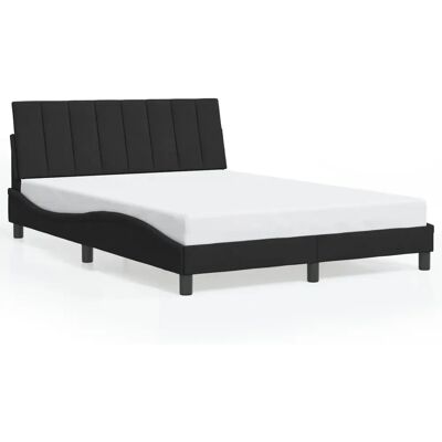 VidaXL 3207845 Bettgestell - Moderner schwarzer Samtstoff VidaXL 3207845 Bettgestell - Moderner schwarzer Samtstoff