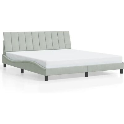 VidaXL 3207855 Bedframe - Lichtgrijs fluweel - Bedframe VidaXL 3207855 Bedframe - Lichtgrijs fluweel - Bedframe