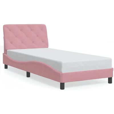 vidaXL 3207904 Bettgestell - Rosa Samt Modern vidaXL 3207904 Bettgestell - Rosa Samt Modern