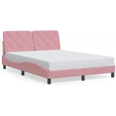 vidaXL Rosafarvet Fløjl Sengestel - Support & Stilfuldt Design vidaXL Rosafarvet Fløjl Sengestel - Support & Stilfuldt Design