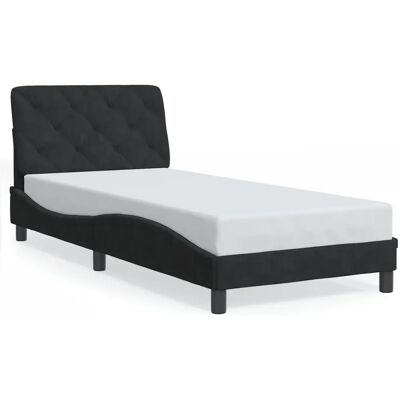 vidaXL Bettgestell - Samt, 180x200 cm, Wellenförmiges Design vidaXL Bettgestell - Samt, 180x200 cm, Wellenförmiges Design