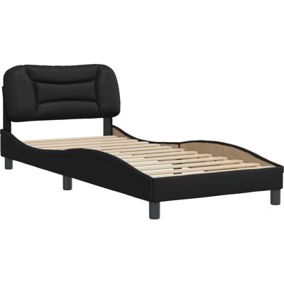 VidaXL Bettgestell mit Kopfteil - Schwarz - 80x200cm VidaXL Bettgestell mit Kopfteil - Schwarz - 80x200cm