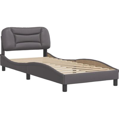 vidaXL Bettgestell mit Kopfteil - 80x200 cm - Grau vidaXL Bettgestell mit Kopfteil - 80x200 cm - Grau