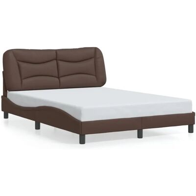 vidaXL Bettgestell - Braun Kunstleder 140x190cm - Bettgestell vidaXL Bettgestell - Braun Kunstleder 140x190cm - Bettgestell