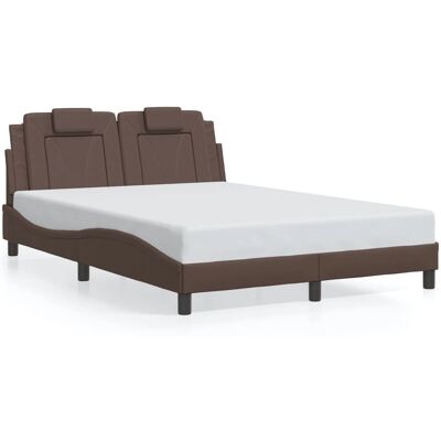 vidaXL Bettgestell mit Kopfteil - Langlebiges Kunstleder, 140x190 cm vidaXL Bettgestell mit Kopfteil - Langlebiges Kunstleder, 140x190 cm