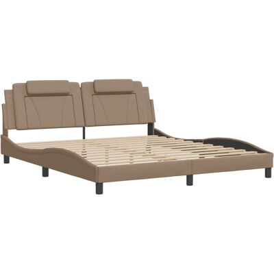vidaXL Bettgestell mit Kopfteil - 180x200cm - Kunstleder vidaXL Bettgestell mit Kopfteil - 180x200cm - Kunstleder