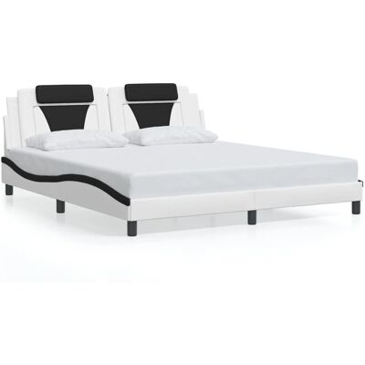 vidaXL Bettgestell Weiß Schwarz 180x200 - Bettgestell vidaXL Bettgestell Weiß Schwarz 180x200 - Bettgestell