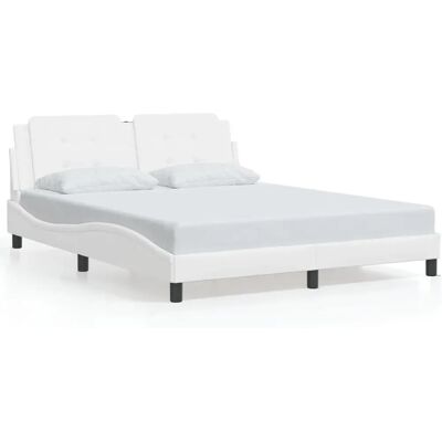 vidaXL Bettgestell Weiß 160x200cm - Modernes Schlafzimmermöbel vidaXL Bettgestell Weiß 160x200cm - Modernes Schlafzimmermöbel
