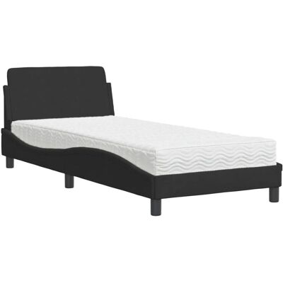 vidaXL Schwarzes Samtbett 90x190 cm - Bett vidaXL Schwarzes Samtbett 90x190 cm - Bett