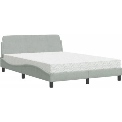 vidaXL Bett Mit Matratze - Hellgrau - Bett vidaXL Bett Mit Matratze - Hellgrau - Bett