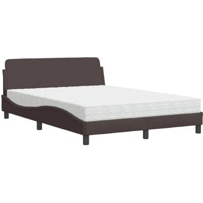 VidaXL 3208387 Bett - Braunes Stoff, Lattenrost, modernes Design - Bett VidaXL 3208387 Bett - Braunes Stoff, Lattenrost, modernes Design - Bett