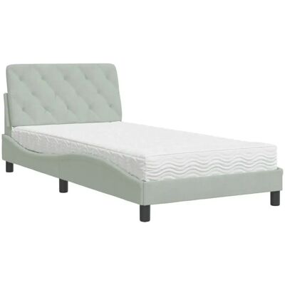 vidaXL Bett Mit Samt Velours 100x200 cm - bed vidaXL Bett Mit Samt Velours 100x200 cm - bed