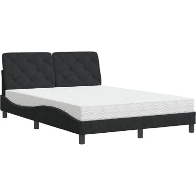 vidaXL Bett mit Samtbezug - 140x190 cm - Bed vidaXL Bett mit Samtbezug - 140x190 cm - Bed