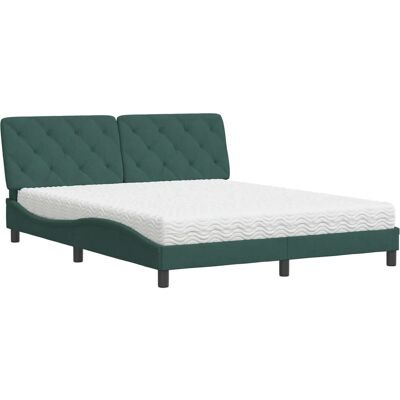 VidaXL Bett mit Samtgrün - Bett VidaXL Bett mit Samtgrün - Bett