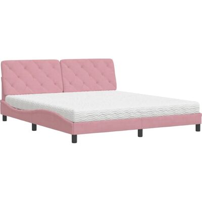 VidaXL Rosa Veloursbett - Modernes Schlafzimmermöbel VidaXL Rosa Veloursbett - Modernes Schlafzimmermöbel