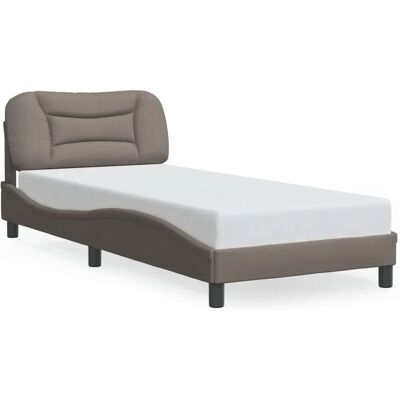vidaXL Bettgestell mit LED - 120x200cm, Taupe vidaXL Bettgestell mit LED - 120x200cm, Taupe