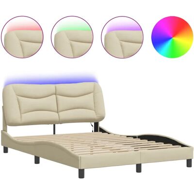 vidaXL Bettgestell mit LED - Modern & Robust 140x190cm vidaXL Bettgestell mit LED - Modern & Robust 140x190cm
