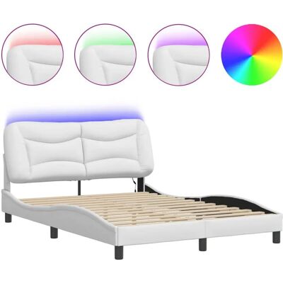 vidaXL Bettgestell mit LED-Lichtern und Unterstützung vidaXL Bettgestell mit LED-Lichtern und Unterstützung