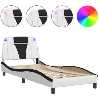vidaXL Bettgestell mit LED - Modern 90x190cm vidaXL Bettgestell mit LED - Modern 90x190cm