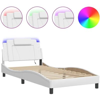 VidaXL Bettgestell mit LED-Beleuchtung - Für 100x200 cm Matratze VidaXL Bettgestell mit LED-Beleuchtung - Für 100x200 cm Matratze