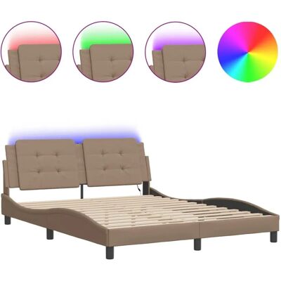 vidaXL Bettgestell mit LED-Leuchten 180x200 cm - Bettgestell vidaXL Bettgestell mit LED-Leuchten 180x200 cm - Bettgestell