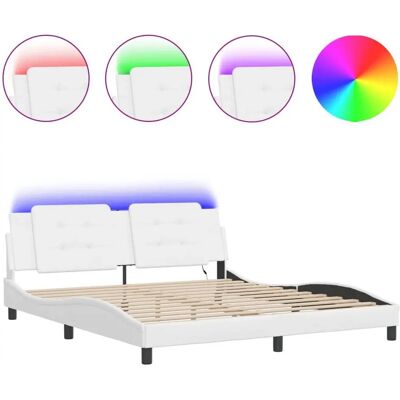vidaXL Bettgestell mit LED-Leuchten - Bettgestell vidaXL Bettgestell mit LED-Leuchten - Bettgestell