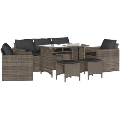 vidaXL 6-teilige Gartenmöbel-Set - Grau vidaXL 6-teilige Gartenmöbel-Set - Grau