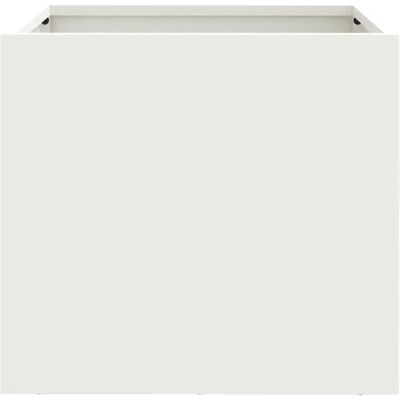 vidaXL Pflanzgefäße 2 Stück Weiß 32x30x29 cm Stahl - Pflanzgefäße vidaXL Pflanzgefäße 2 Stück Weiß 32x30x29 cm Stahl - Pflanzgefäße