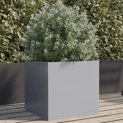 vidaXL Silber Hochbeet 42x40x39 cm Verzinkter Stahl - Pflanzkübel vidaXL Silber Hochbeet 42x40x39 cm Verzinkter Stahl - Pflanzkübel