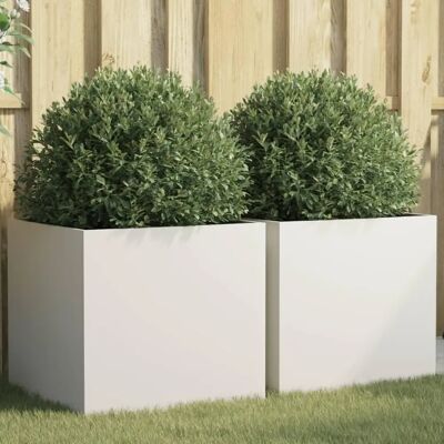 vidaXL Gartenpflanzgefäße 2 Stück Weiß 49x47x46 cm - Pflanzgefäße vidaXL Gartenpflanzgefäße 2 Stück Weiß 49x47x46 cm - Pflanzgefäße